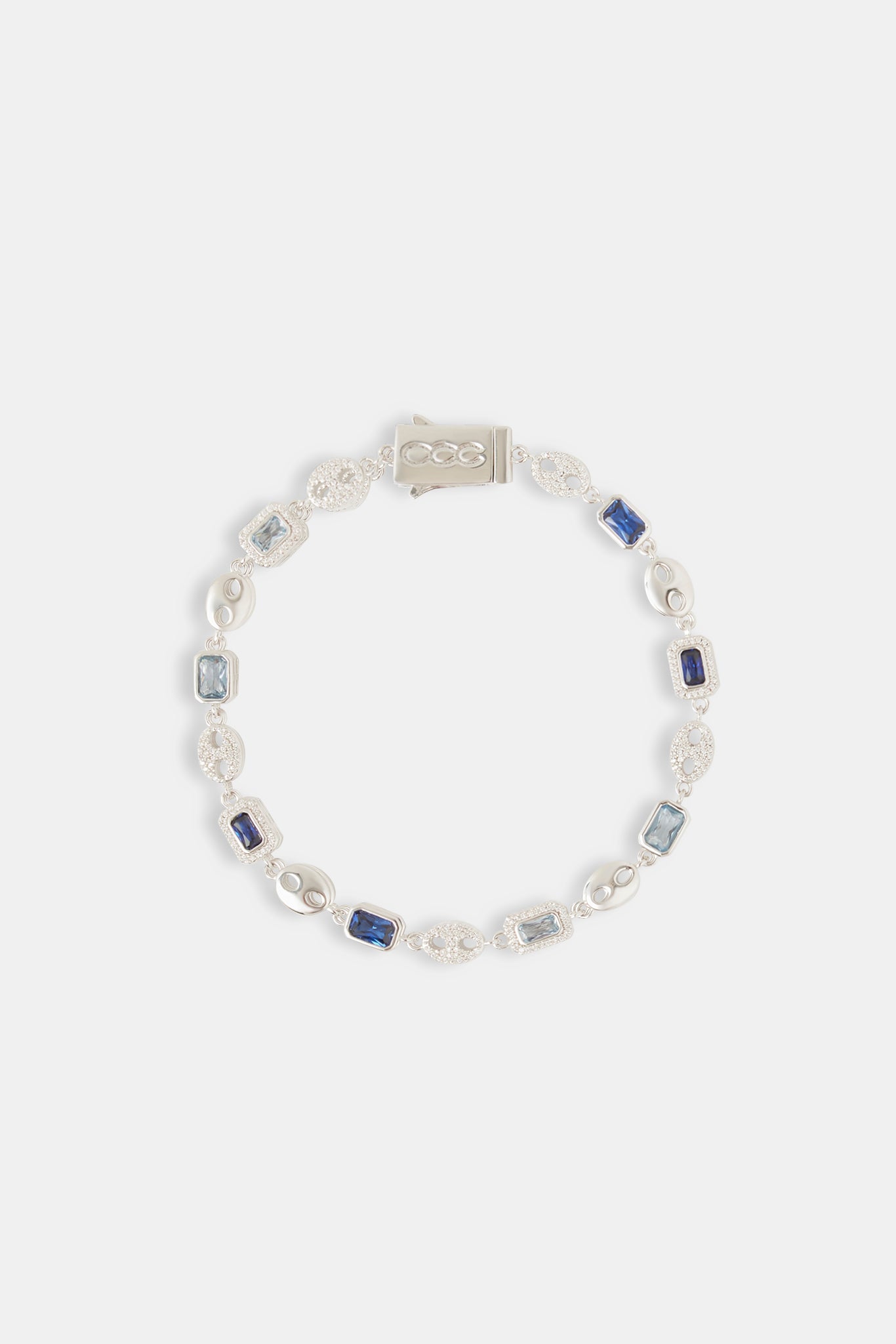 Kaffeebohnen-Gliederarmband mit mehreren Edelsteinen – 6 mm